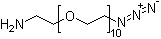 32-Azido-3,6,9,12,15,18,21,24,27,30-decaoxadotriacontan-1-amine molecular structure (CAS 912849-73-1)
