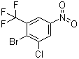 2-溴-1-氯-5-硝基-3-(三氟甲基)苯分子结构 (CAS 914225-53-9)