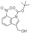 3-(羟基甲基)-7-硝基-1H-吲哚-1-羧酸叔丁酯分子结构 (CAS 914349-15-8)