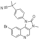 2-[4-(8-Bromo-3-methyl-2-oxo-2,3-dihydroimidazo[4,5-c]quinolin-1-yl)phenyl]-2-methylpropionitrile molecular structure (CAS 915019-50-0)