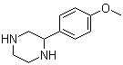 2-(4-甲氧基苯基)哌嗪分子结构 (CAS 91517-26-9)