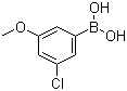3-氯-5-甲氧基苯硼酸分子结构 (CAS 915201-07-9)