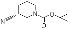 (S)-1-N-Boc-3-cyanopiperidine molecular structure (CAS 915226-39-0)