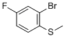 2-溴-4-氟硫代苯甲醚分子结构 (CAS 91524-70-8)