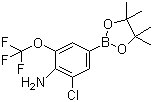 3-氯-5-(三氟甲氧基)-4-氨基苯硼酸频哪醇酯分子结构 (CAS 915402-37-8)