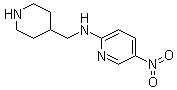 5-硝基-N-(4-哌啶基甲基)-2-吡啶胺分子结构 (CAS 916791-15-6)