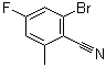 2-Bromo-4-fluoro-6-methylbenzonitrile molecular structure (CAS 916792-09-1)