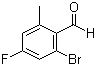 2-溴-4-氟-6-甲基苯甲醛分子结构 (CAS 916792-19-3)