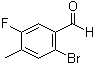 2-溴-5-氟-4-甲基苯甲醛分子结构 (CAS 916792-21-7)
