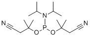 双(2-氰基-1,1-二甲基乙基)N,N-双(1-甲基乙基)亚磷酰胺分子结构 (CAS 916996-01-5)