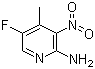 5-氟-4-甲基-3-硝基-2-吡啶胺分子结构 (CAS 917918-86-6)