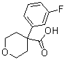 4-(3-氟苯基)四氢-2H-吡喃-4-羧酸分子结构 (CAS 919016-93-6)