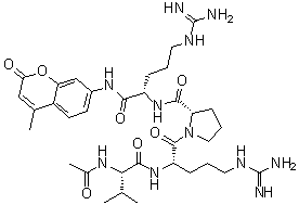 N-Acetyl-L-valyl-L-arginyl-L-prolyl-N-(4-methyl-2-oxo-2H-1-benzopyran-7-yl)-L-argininamide molecular structure (CAS 919515-51-8)