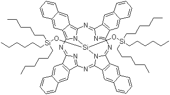 Silicon 2,3-naphthalocyanine bis(trihexylsilyloxide) molecular structure (CAS 92396-88-8)