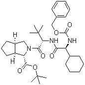 (1S,3aR,6aS)-2-[(2S)-2-[[(2S)-2-环己基-2-[[苄氧羰基]氨基]乙酰基]氨基]-3,3-二甲基-1-氧代丁基]八氢环戊并[c]吡咯-1-羧酸叔丁酯分子结构 (CAS 926276-17-7)