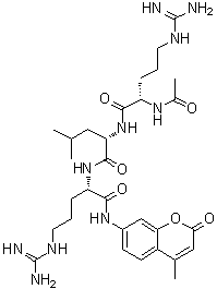 N2-乙酰基-L-精氨酰-L-亮氨酰-N-(4-甲基-2-氧代-2H-1-苯并吡喃-7-基)-L-精氨酰胺分子结构 (CAS 929903-87-7)