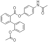 2'-(Acetyloxy)-[1,1'-biphenyl]-2-carboxylic acid 4-(acetylamino)phenyl ester molecular structure (CAS 93232-37-2)