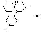 5-(4-甲氧基苯基)-3-甲基-1-氧杂-3-氮杂螺[5.5]十一烷盐酸盐分子结构 (CAS 93413-56-0)