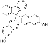 9,9-Bis(6-羟基-2-萘基)芴分子结构 (CAS 934557-66-1)