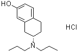 (S)-7-(二丙基氨基)-5,6,7,8-四氢-2-萘酚盐酸盐分子结构 (CAS 93503-07-2)