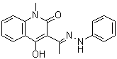 4-羟基-1-甲基-3-[1-(苯基亚肼基)乙基]-2(1H)-喹啉酮分子结构 (CAS 93873-16-6)