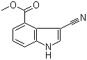 3-氰基-1H-吲哚-4-甲酸甲酯分子结构 (CAS 939793-19-8)