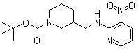 3-[[(3-硝基-2-吡啶基)氨基]甲基]-1-哌啶甲酸叔丁酯分子结构 (CAS 939986-17-1)