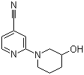 2-(3-羟基-1-哌啶基)-4-氰基吡啶分子结构 (CAS 939986-85-3)