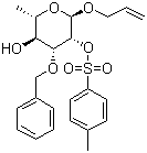 Allyl 3-O-benzyl-2-O-p-toluenesulfonyl-alpha-L-rhamnopyranoside molecular structure (CAS 940274-22-6)
