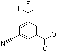 3-氰基-5-(三氟甲基)苯甲酸分子结构 (CAS 942077-16-9)