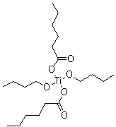 (T-4)-二丁氧基二(己酸)钛分子结构 (CAS 94277-50-6)