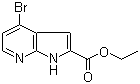 4-溴-1H-吡咯并[2,3-b]吡啶-2-甲酸乙酯分子结构 (CAS 942920-55-0)
