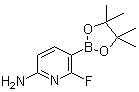 2-氨基-6-氟-5-吡啶硼酸频那醇酯分子结构 (CAS 944401-67-6)