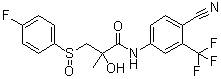 N-[4-氰基-3-(三氟甲基)苯基]-3-[(4-氟苯基)亚磺酰基]-2-羟基-2-甲基丙酰胺分子结构 (CAS 945419-64-7)