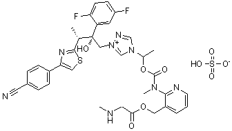 Isavuconazonium sulfate分子结构 (CAS 946075-13-4)