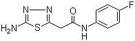 5-氨基-N-(4-氟苯基)-1,3,4-噻二唑-2-乙酰胺分子结构 (CAS 946743-23-3)