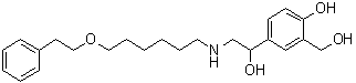 4-羟基-alpha1-[[[6-(2-苯基乙氧基)己基]氨基]甲基]-1,3-苯二甲醇分子结构 (CAS 94749-02-7)
