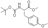 N-叔丁氧羰基-O-甲基-L-酪氨酸甲酯分子结构 (CAS 94790-24-6)