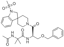 CAS # 950841-87-9, Acetamoren, MK-777, ibutamoren, Propanamide,2-(acetylamino)-N-[(1R)-2-[1,2-dihydro-1-(methylsulfonyl)spiro[3H-indole-3,4'-piperidin]-1'-yl]-2-oxo-1-[(phenylmethoxy)methyl]ethyl]-2-methyl-