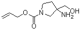 3-Amino-3-(hydroxymethyl)-1-pyrrolidinecarboxylic acid 2-propen-1-yl ester molecular structure (CAS 951625-99-3)