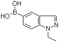 B-(1-乙基-1H-吲唑-5-基)硼酸分子结构 (CAS 952319-70-9)