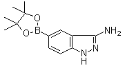 3-氨基-1H-吲唑-5-硼酸频哪醇酯分子结构 (CAS 953411-16-0)