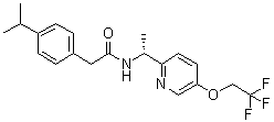 4-(1-甲基乙基)-N-[(1R)-1-[5-(2,2,2-三氟乙氧基)-2-吡啶基]乙基]苯乙酰胺分子结构 (CAS 953778-58-0)