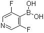 3,5-二氟吡啶-4-硼酸分子结构 (CAS 956003-87-5)