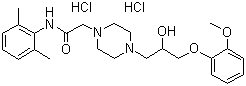 盐酸雷诺嗪分子结构 (CAS 95635-56-6)