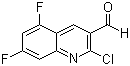 2-氯-5,7-二氟喹啉-3-甲醛分子结构 (CAS 956631-90-6)