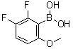 (2,3-二氟-6-甲氧基苯基)硼酸分子结构 (CAS 957061-21-1)