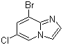 8-溴-6-氯咪唑并[1,2-a]吡啶分子结构 (CAS 957187-27-8)