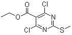 Ethyl 4,6-dichloro-2-methylthiopyrimidine-5-carboxylate molecular structure (CAS 959070-42-9)