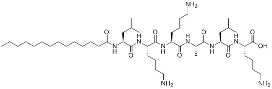 CAS 登录号：959610-54-9, 肉豆蔻酰六肽-16